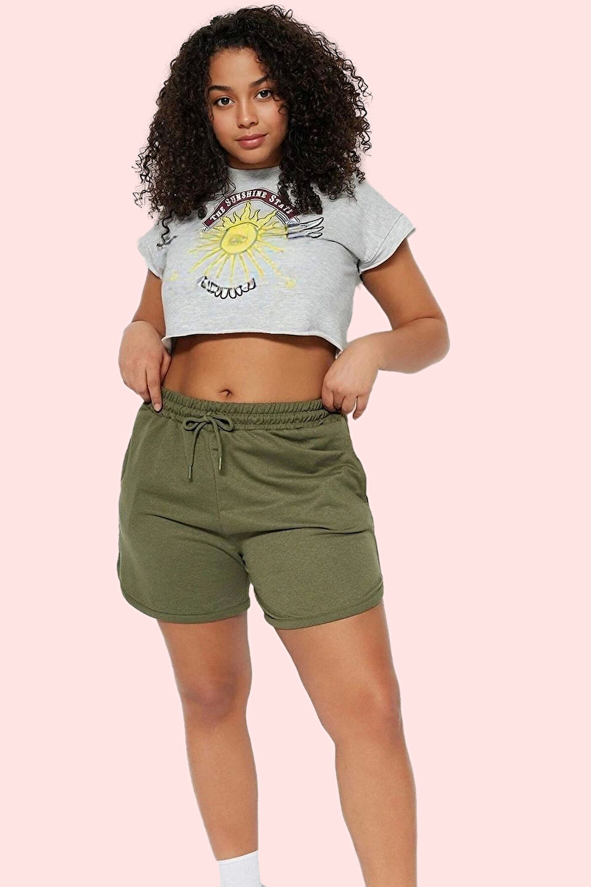 Kadın Büyük Beden Straight Kalıp Şort 2 İplik Penye Örme Kumaş Günlük Yaz Aylarının Vazgeçilmezi