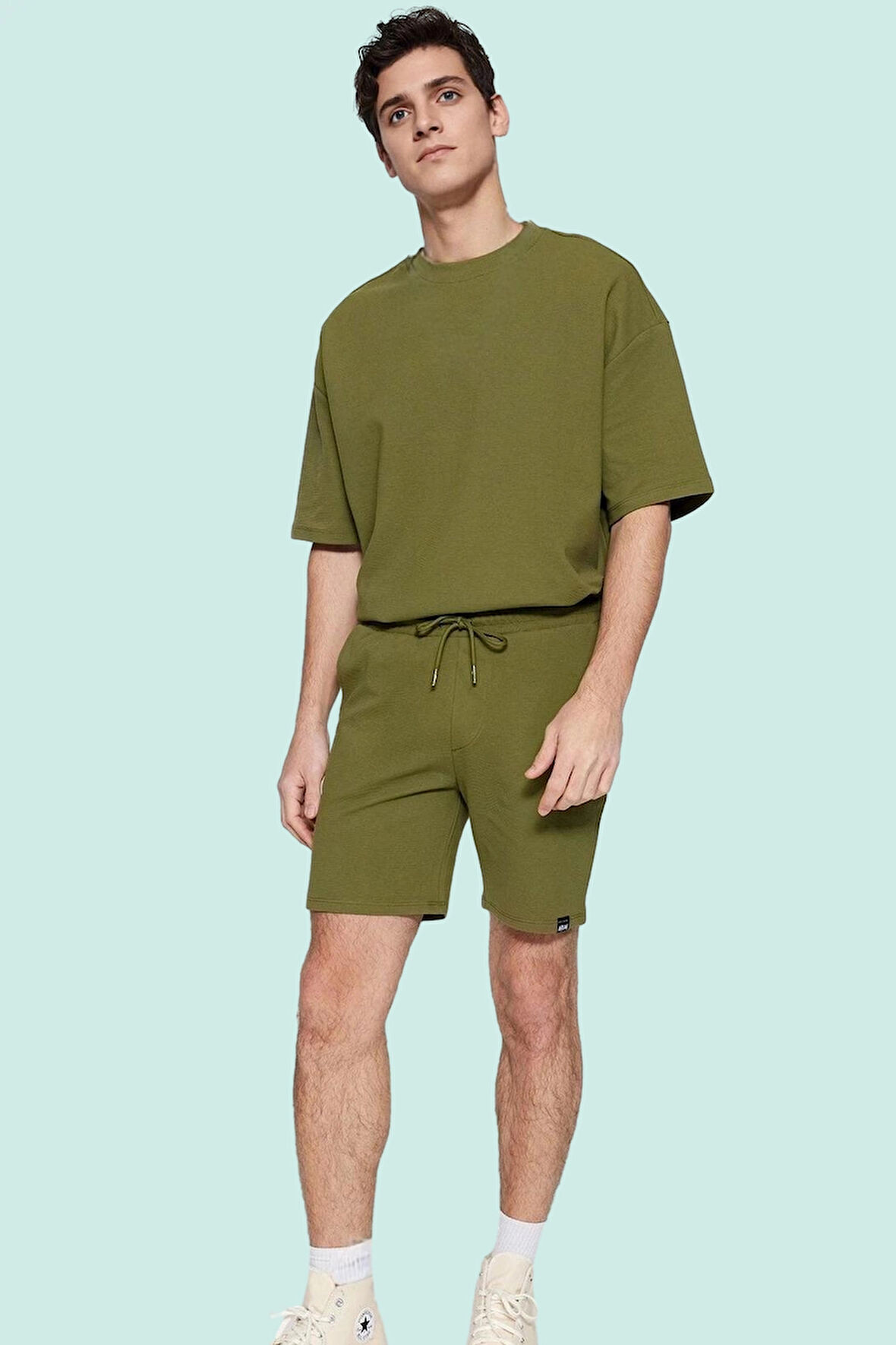 Erkek Günlük Şort Pamuk Renk Rahat Kalıp Yaz Aylarının Tercihi Hafta Sonu Kaliteli Malzeme