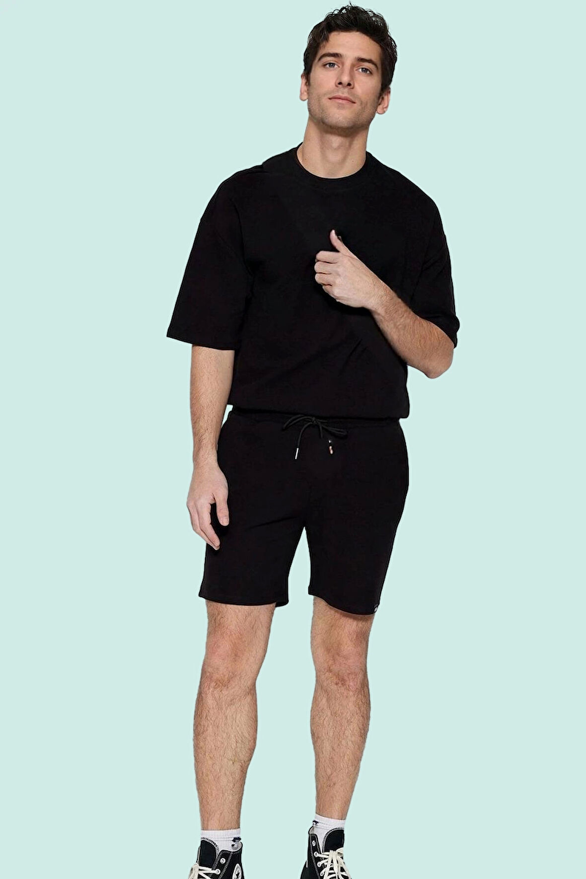 Erkek Günlük Şort Pamuk Renk Rahat Kalıp Yaz Aylarının Tercihi Hafta Sonu Kaliteli Malzeme