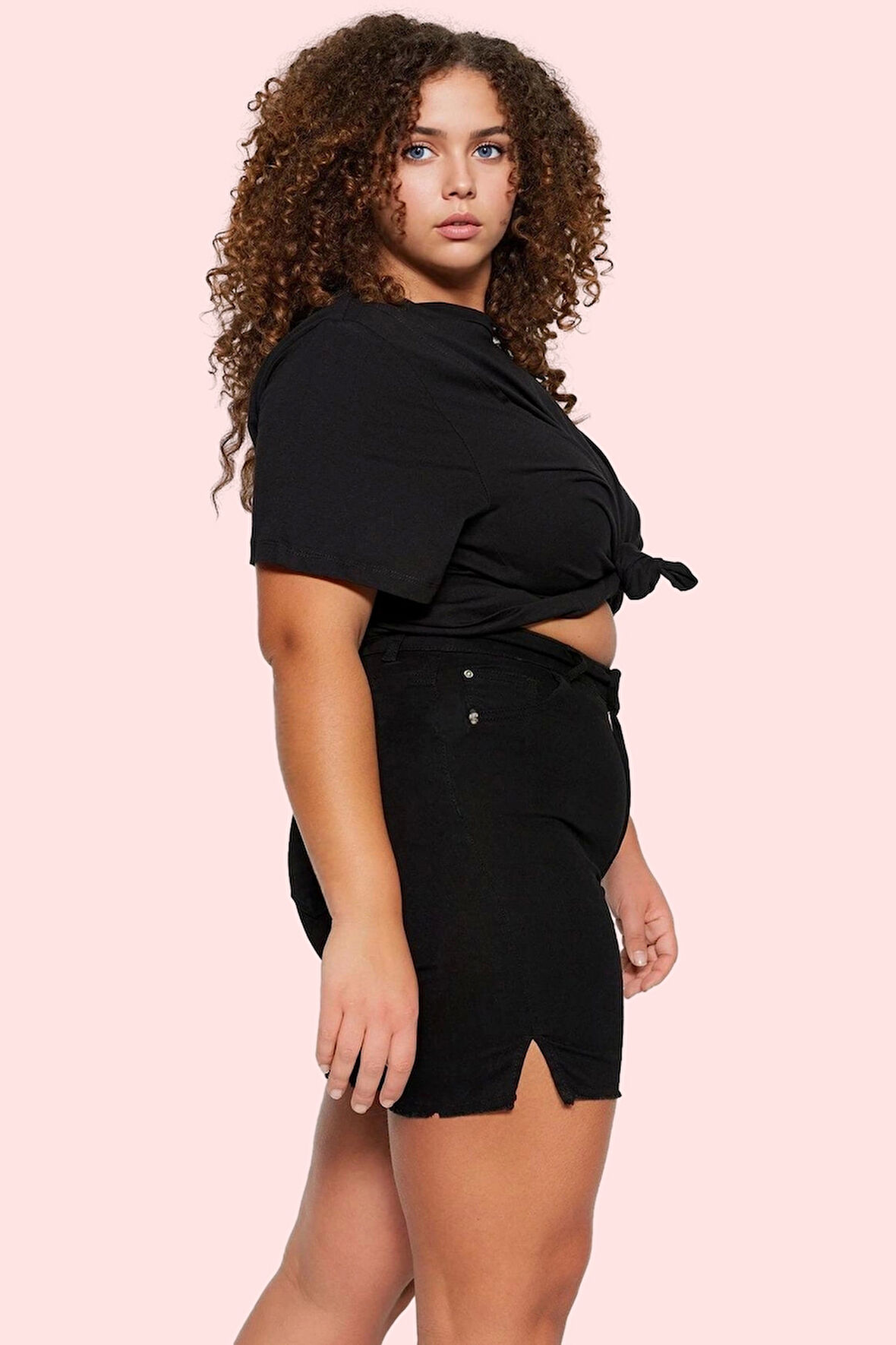 Kadın Yüksek Bel Skinny Denim Şort Düz Desen Esnek Konforlu Yaz Günlük Kullanım Hafta Sonu