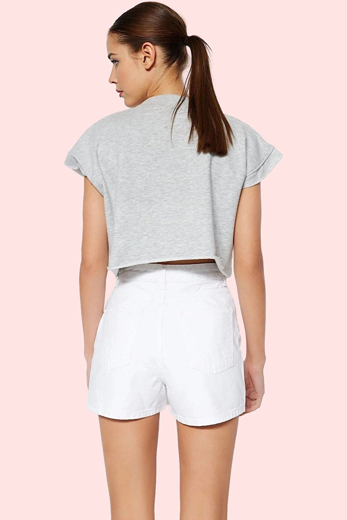 Kadın Pamuk Denim Şort Yüksek Bel City Short Yaz Kombinleri İçin Günlük Kullanım Hafta Sonu