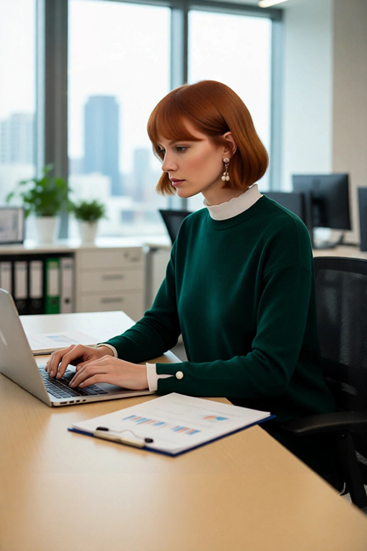 Kadın Feminine Persona Kışlık Regular Kalıp Düşük Kol Pike Dokuma Düz Desen Tunik Kazak Modeli