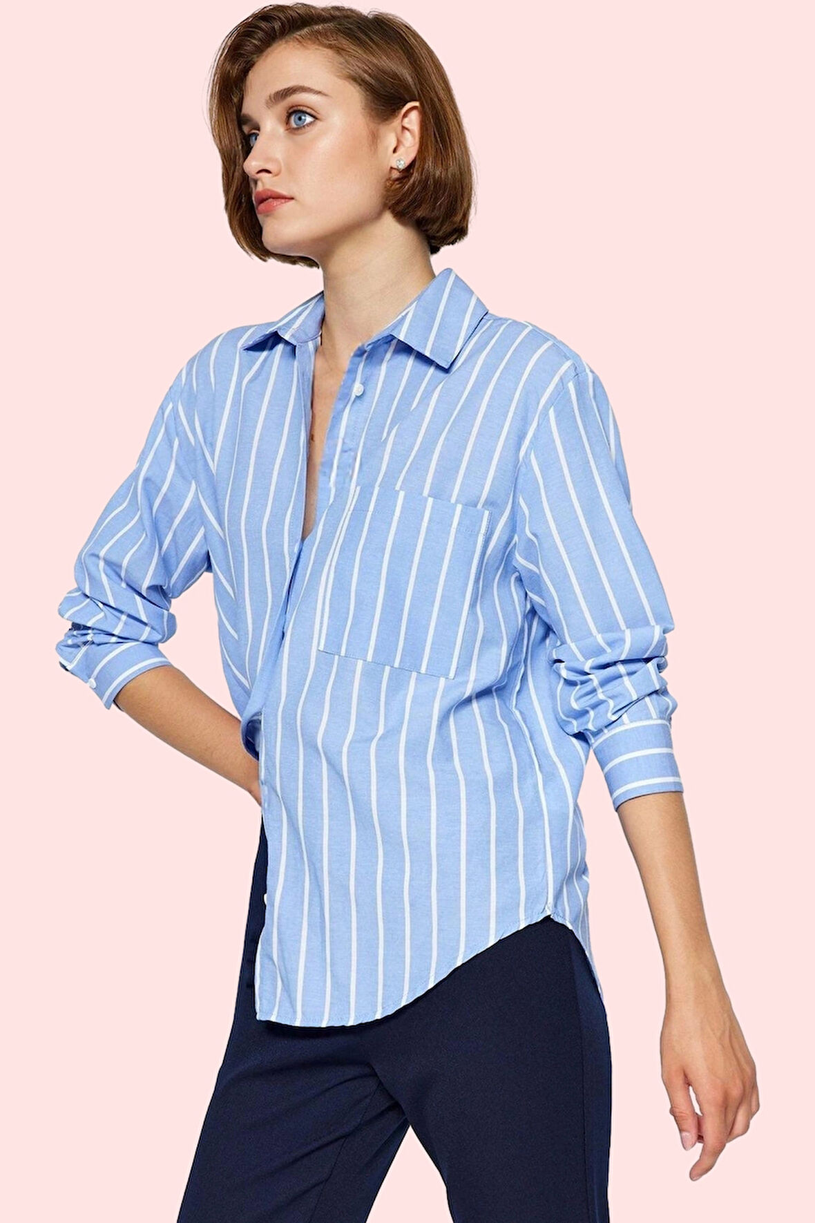 Kadın Oversize Geniş Kalıp Gömlek Cool & Comfort Tasarım Günlük Stil Yaz Aylarının Vazgeçilmezi