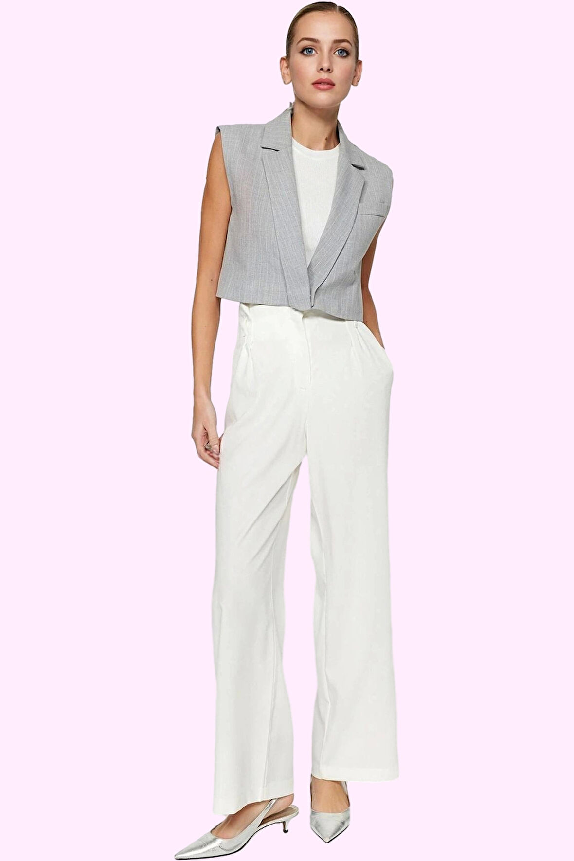 Kadın Geniş Paça Pantolon Wide Leg Kalıp Dokuma Krep Kumaş Rahat Günlük Yaz Aylarının Vazgeçilmezi