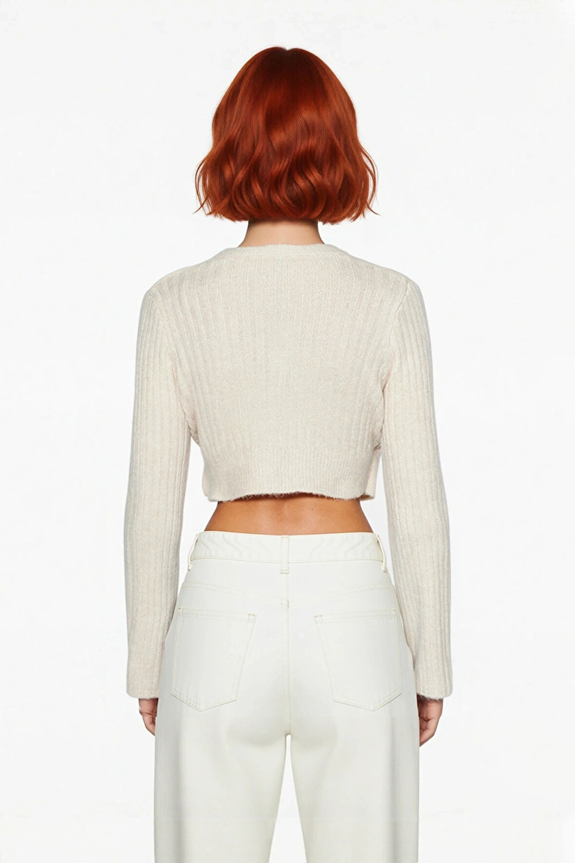 Kadın Antrasit Crop Boy Fitted Kruvaze Triko Kazak Günlük Şıklık ve Konforu Kış Sezonuna Taşır