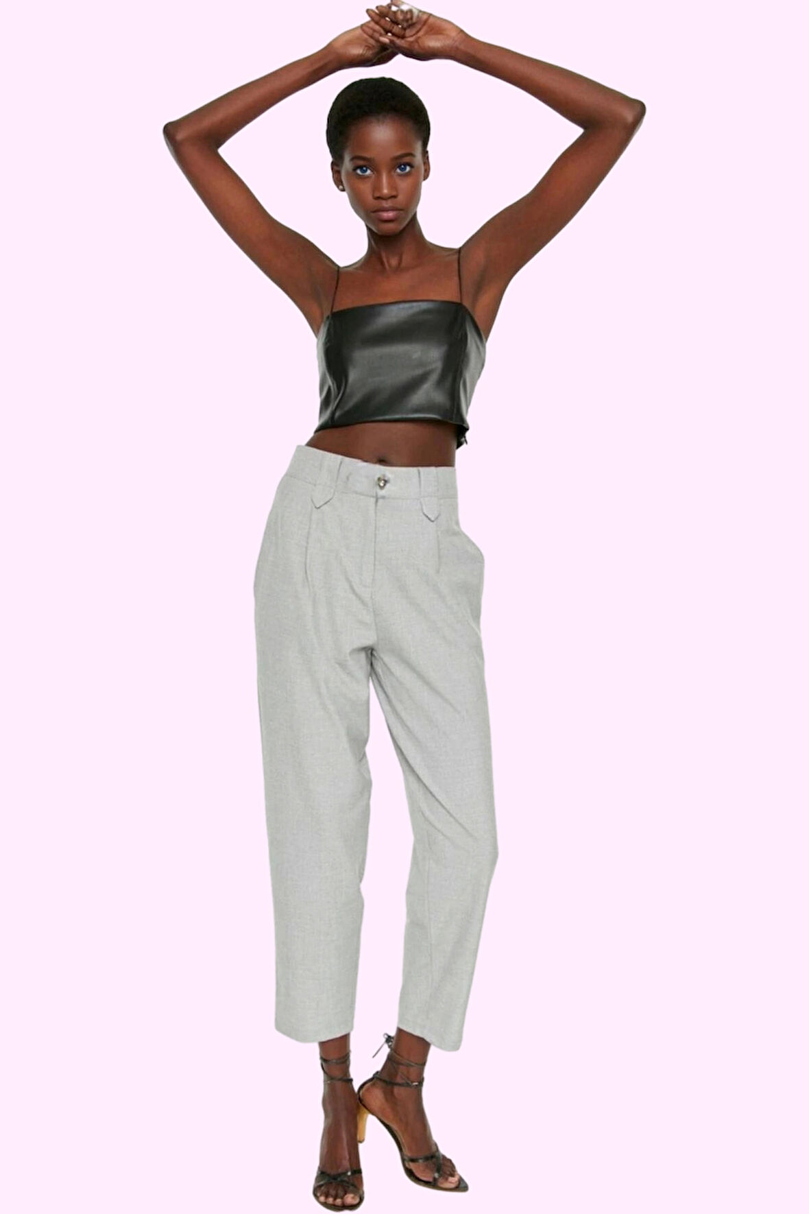 Kadın Poliviskon Dokuma Pantolon Renk Regular Boy Havuç Kalıp Günlük Stil Kaliteli Malzeme