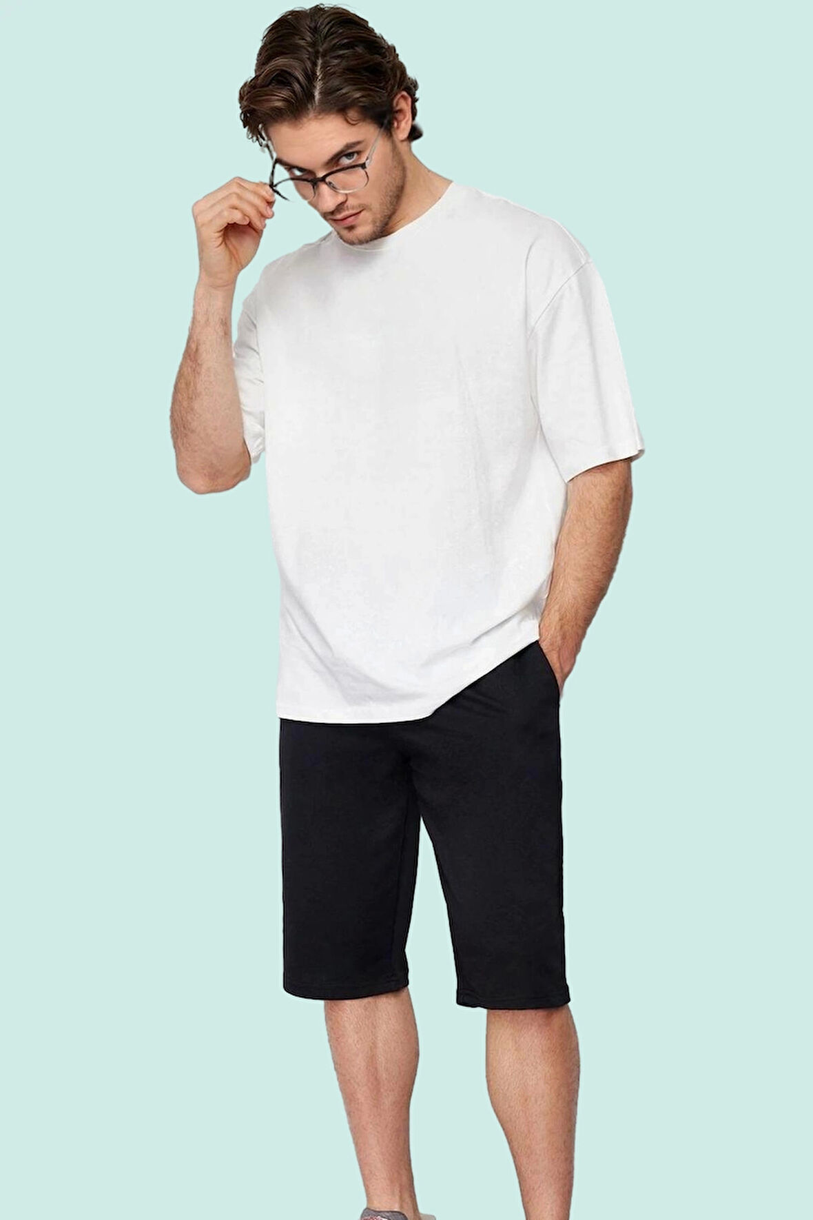 Erkek Kısa Boy Şort Nefes Alan Pamuklu Polyester Kumaş Günlük Stil Yaz Aylarının Vazgeçilmezi