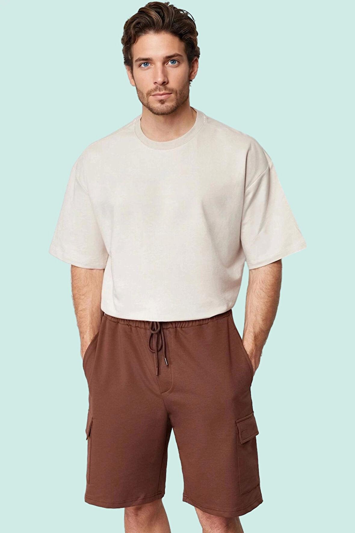 Erkek Yazlık Şort Nefes Alan Pamuk Karışımı Geniş Paça Casual Stil Yaz Aylarının Vazgeçilmezi