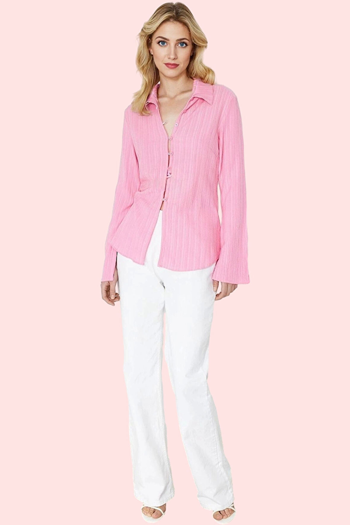 Kadın Uzun Kollu Gömlek Şık Gece Kombinleri İçin İdeal Günlük Kullanım Yaz Aylarının Vazgeçilmezi