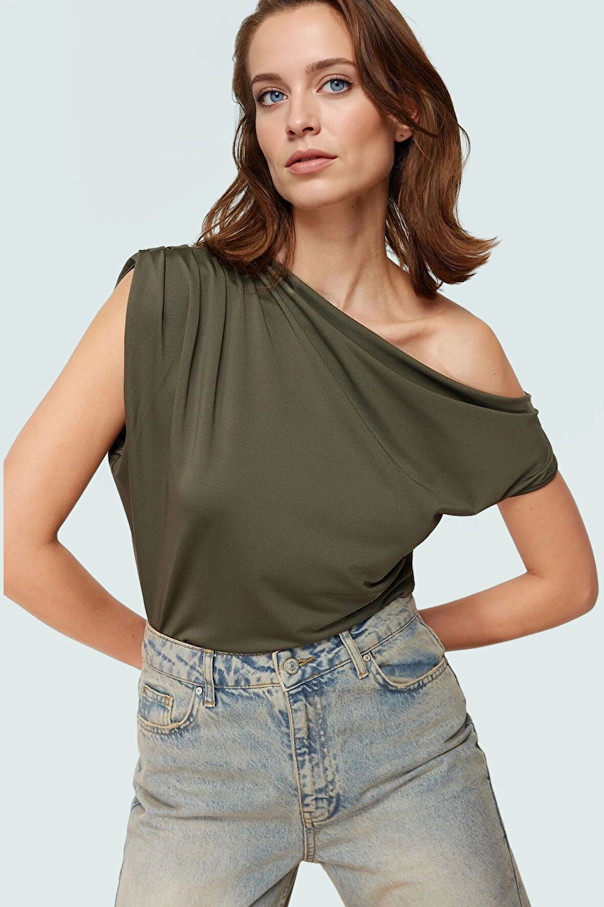 Regular Kalıp Polyester Bluz Yazlık Şıklık Seçkin Malzeme