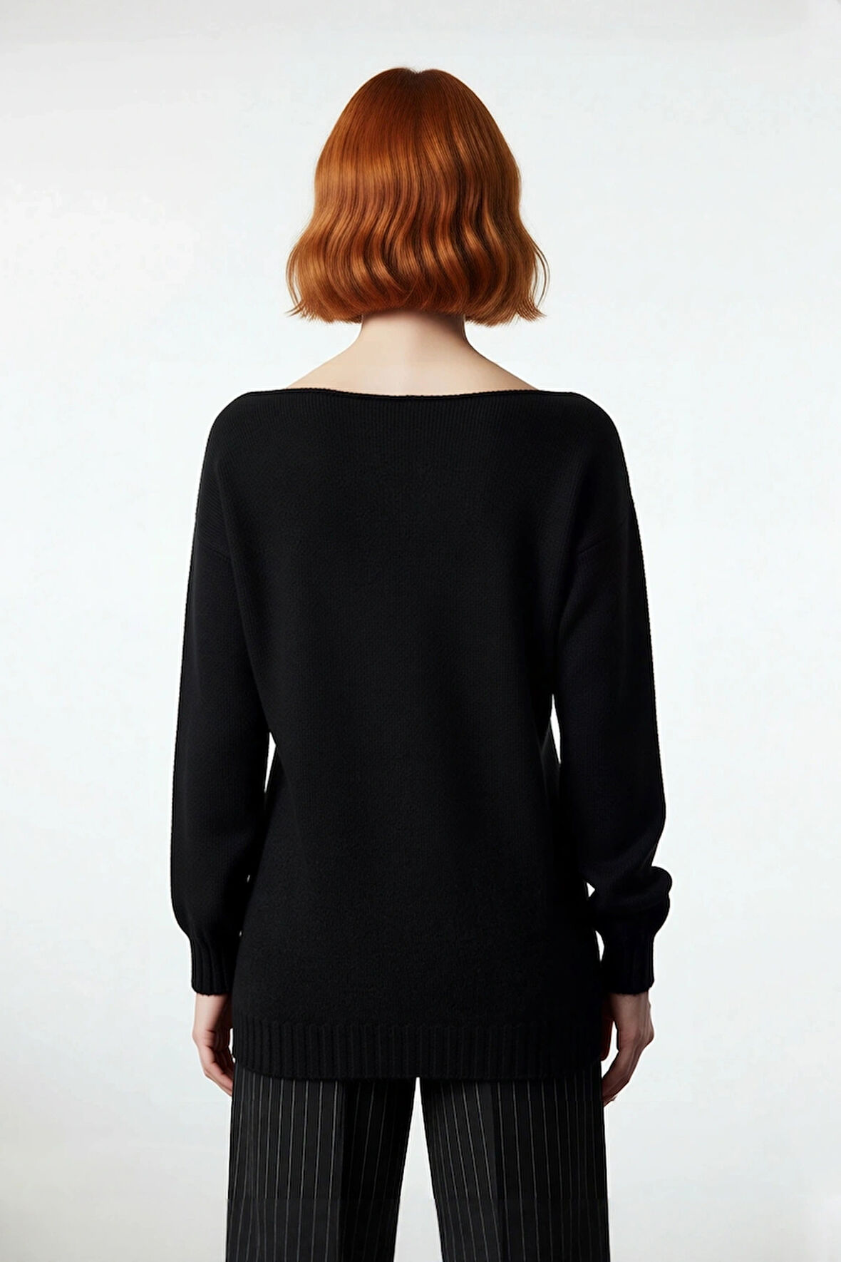 Kadın Oversize Triko Kazak Kayık Yaka İnce Dokulu Rahat Ve Şık İlkbahar Sonbahar Modası Kaliteli