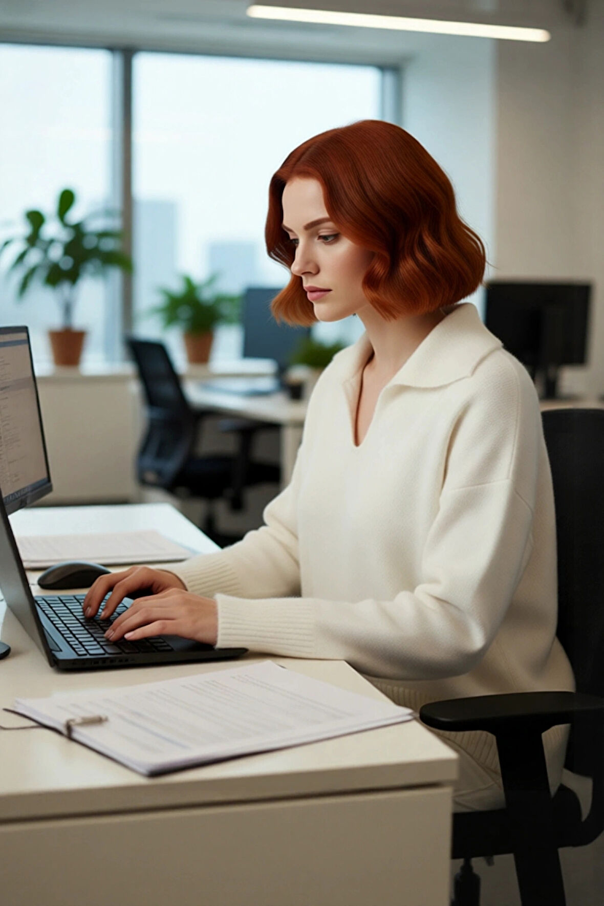 Kadın Günlük Giyim Oversize Kalıp Düşük Kol Triko Kazak Polo Yaka Modern Şıklık Sunan Kışlık Ürün