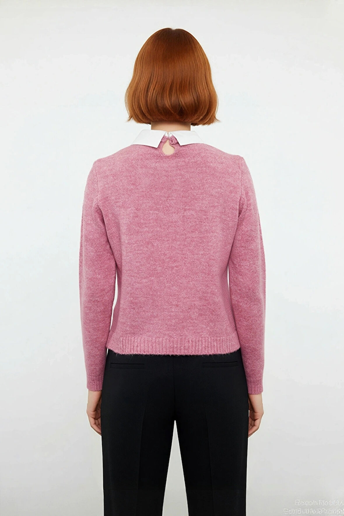 Kadın Günlük Ve Ofis Şıklığı İçin Regular Kalıp Taşlı Triko Kazak Tek Plaka Dokuma Rahatlığında