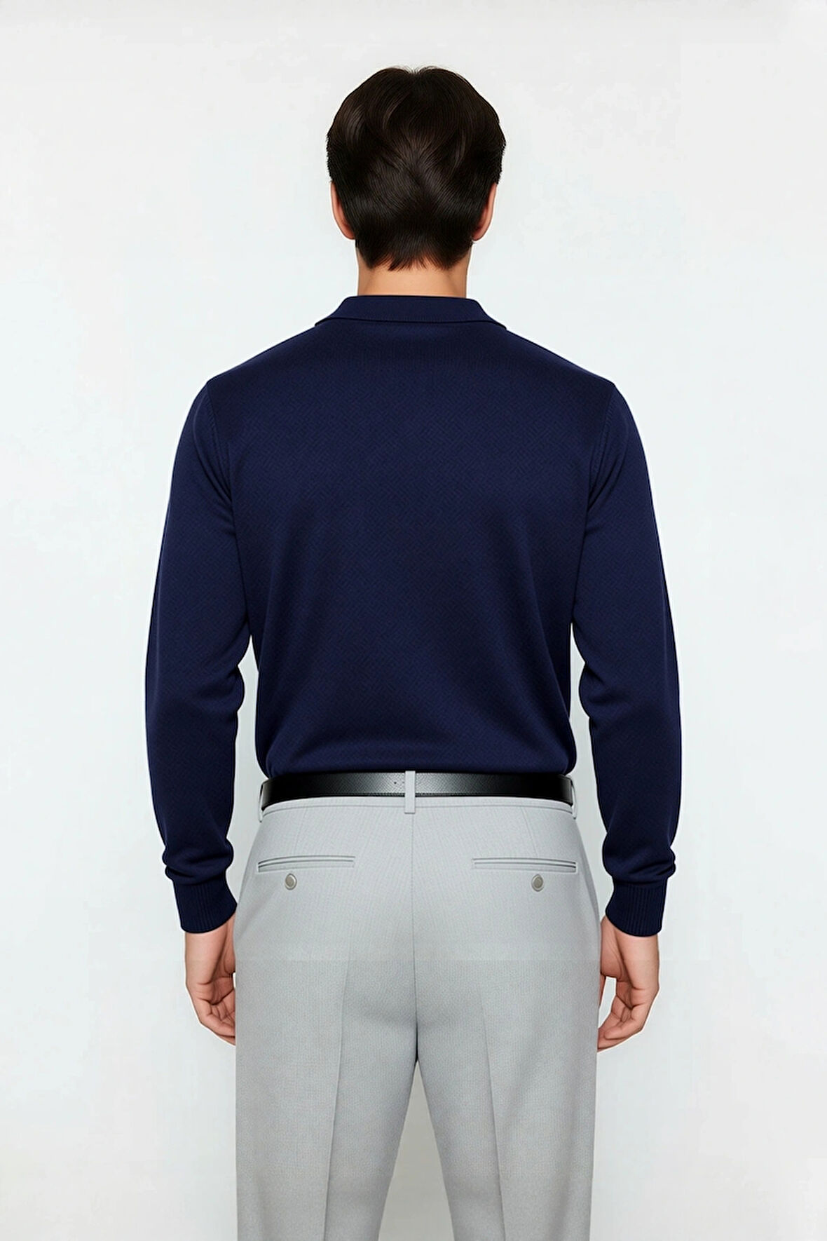 Erkek Gri Regular Polo Yaka Triko Kazak İle Kışın Smart Casual Şıklığı Yaşayın Kaliteli Şık