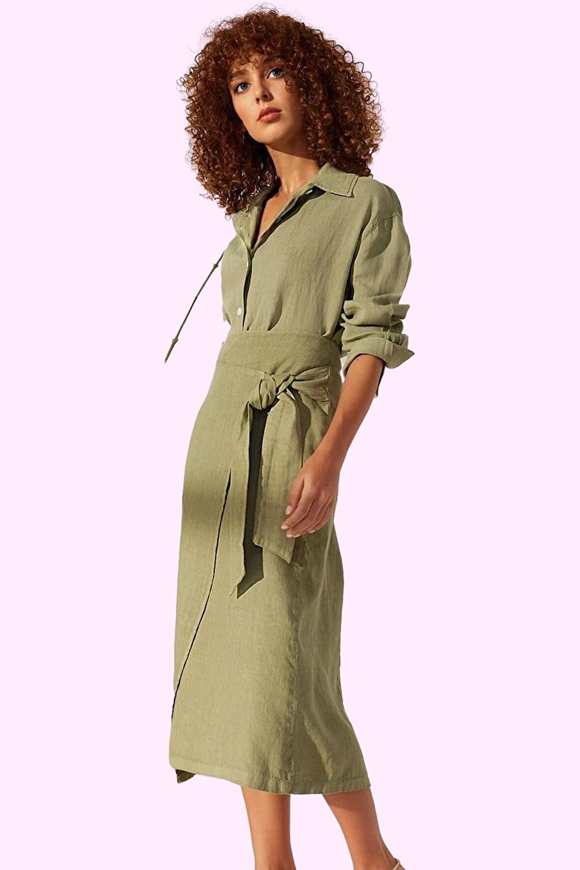 Kadın Yazlık Keten Midi Etek Şıklık Ve Rahatlık Bir Arada Günlük Kullanım Kaliteli Malzeme