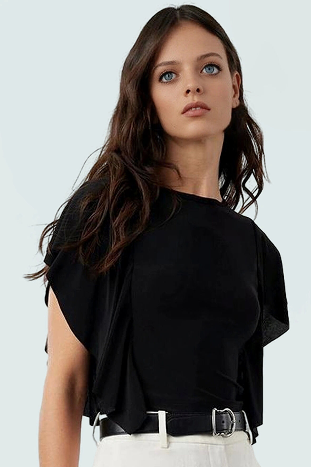 Kısa Kollu Kadın Bluz Polyester Örme Crop Bisiklet Yaka Günlük Stil Zarifane Tasarım