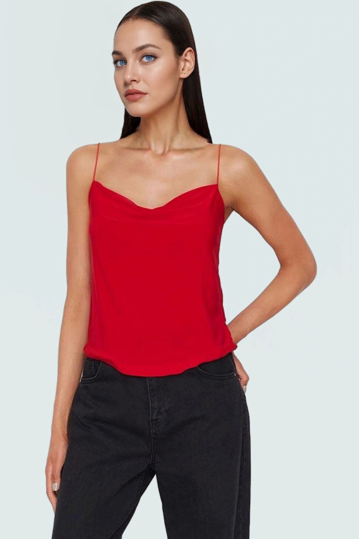 Regular Kalıp Kolsuz Polyester Bluz Günlük Kullanım İçin Mükemmel Seçim Özenle Seçilmiş