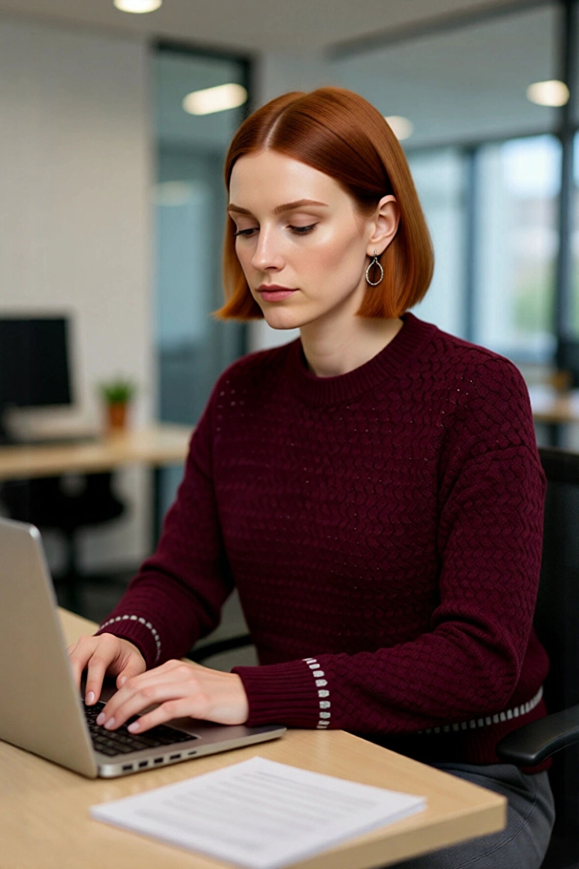 Kadın Oversize Düşük Kol Bisiklet Yaka Triko Kazak Modern Basic Şıklık Günlük Kombinlerin Anahtarı