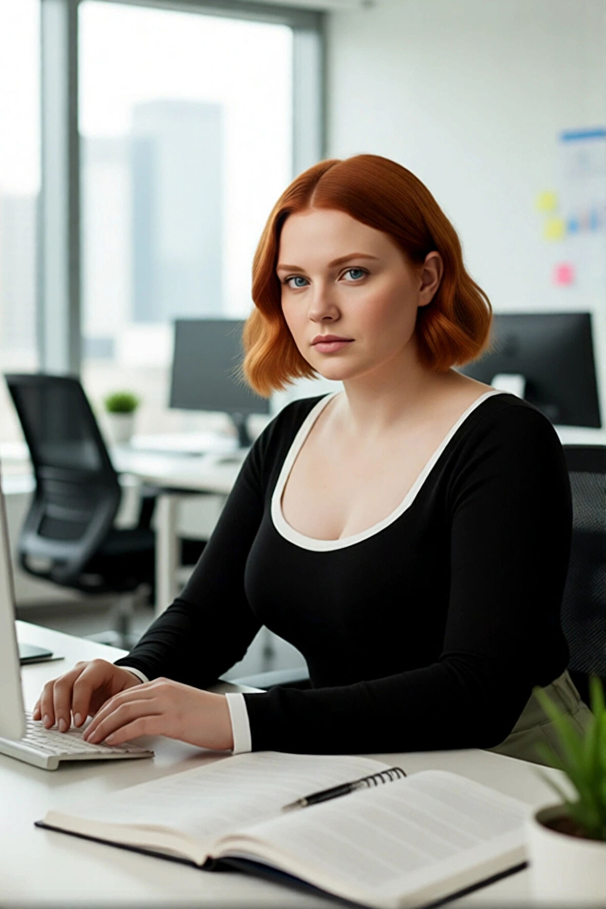 Kadın Siyah Kare Yaka Triko Kazak Fitted Kalıp Standart Kol İnce Dokulu Günlük Şıklık Sunar