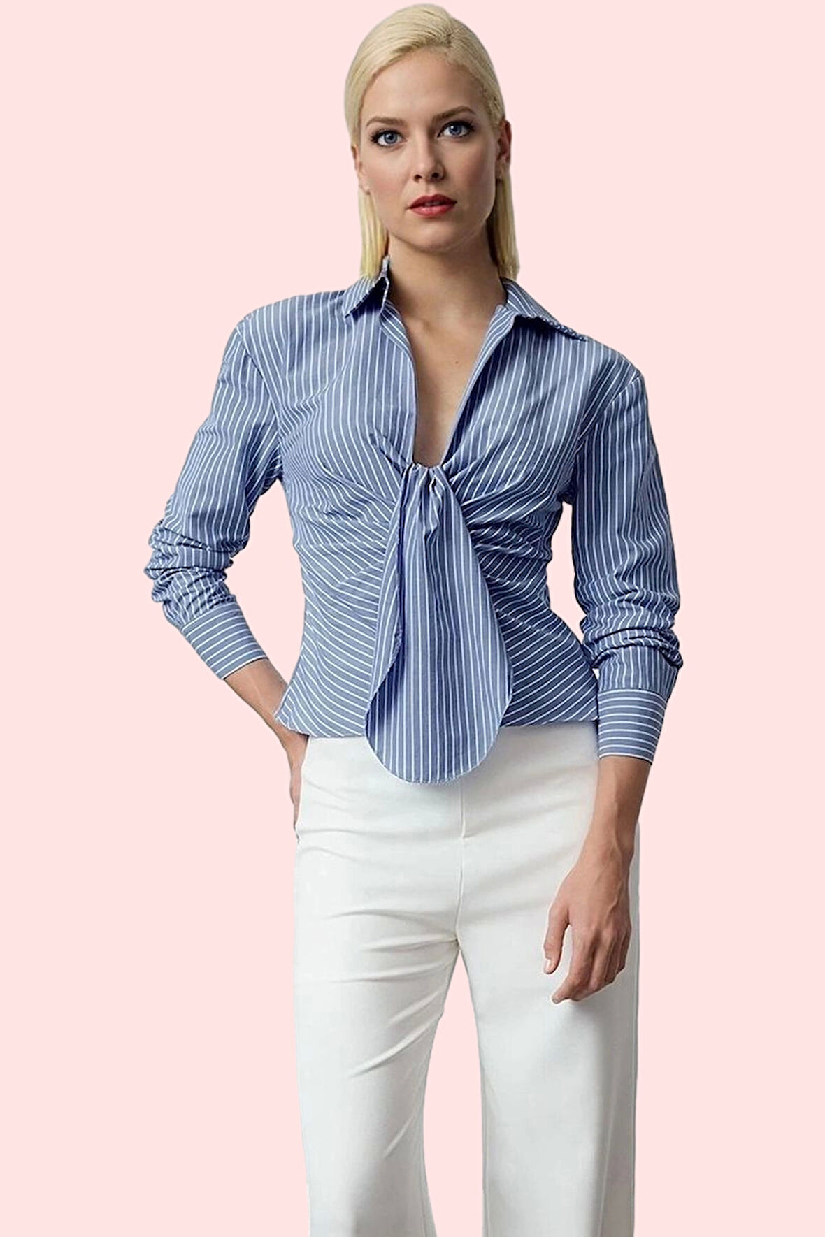 Kadın Basic Poplin Gömlek Fitted Kalıp Renk Şık Tasarım Günlük Kullanım Yaz Aylarının Vazgeçilmezi