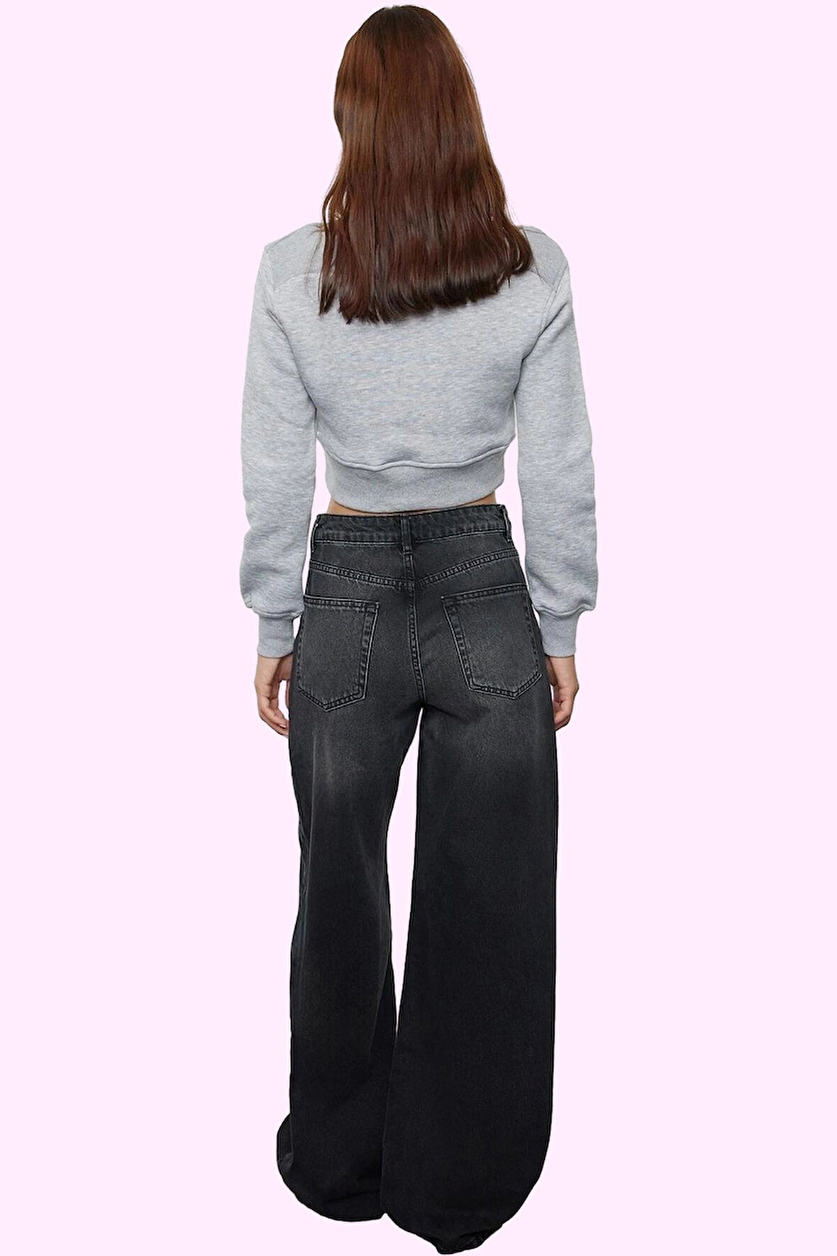 Kadın Pamuk Rigid Dokuma Wide Leg Jean; Yüksek Bel Uzun Boy Günlük Yaz Aylarının Vazgeçilmezi