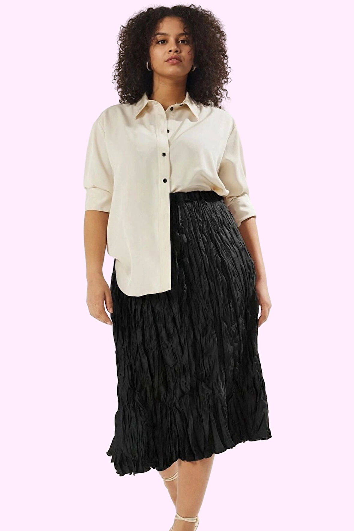 Kadın A line Kemerli Midi Etek Polyester Kumaş Günlük Casual Stiller Yaz Aylarının Vazgeçilmezi