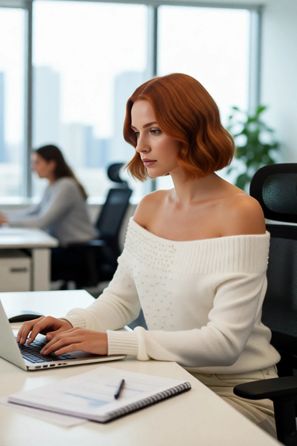 Kadın Şık Super Crop Kayık Yaka Boncuk İşlemeli Triko Kazak Oversize Rahat Kışlık Stil Kaliteli