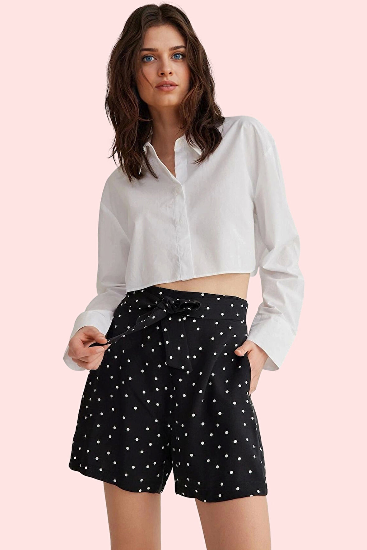 Kadın Şort Dokuma Kumaş Viskoz Leopar Desenli Geniş Paça Yüksek Bel Yaz Aylarının Vazgeçilmezi