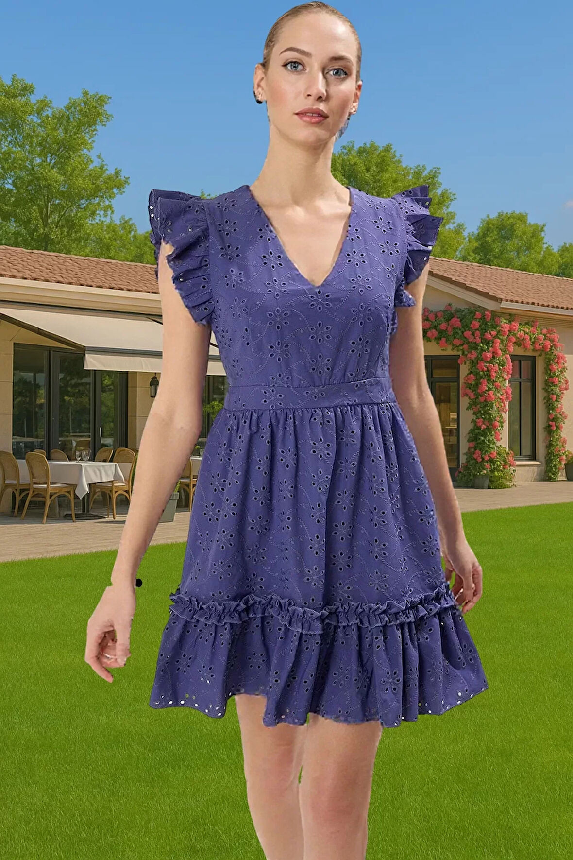 Astarlı Brode Mini Elbise Rahat ve Nefes Alabilir Yazlık Giyim Profesyonel Görünüm Trend Tasarım