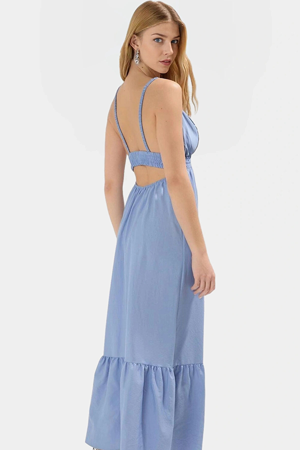 Rahat ve Şık Polyester Midi Elbise Günlük Kullanım Profesyonel Görünüm Dayanıklı Malzeme