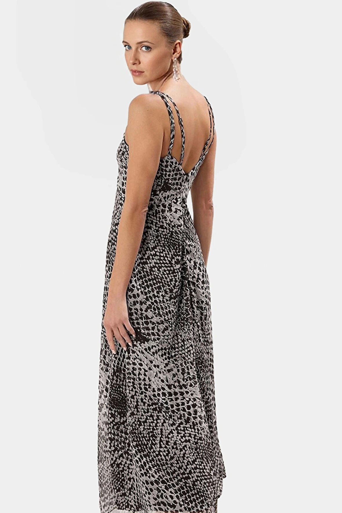 Şık ve Rahat Yazlık Maxi Elbise A Line Kolsuz Etnik Desenler Seçkin Malzeme Premium Kalite