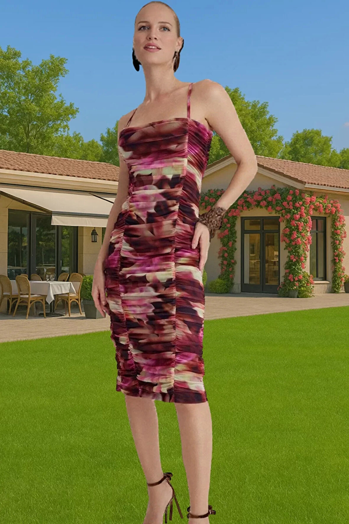 Vücuda Oturan Straplez Abiye Elbise Kare Yaka Özel Tasarım Profesyonel Görünüm Yüksek Kalite