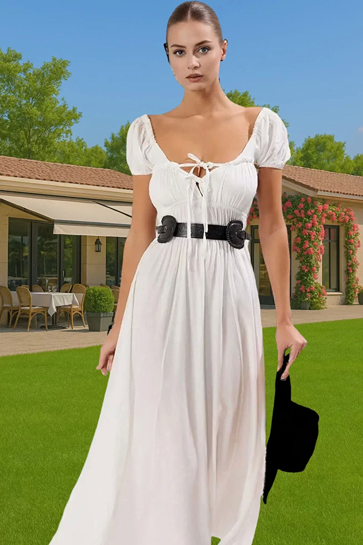 Şık Kadın Yazlık Maxi Elbise Viskoz Polyester Dokuma Rahat Ve Şık Şık Görünüm Kaliteli İşçilik