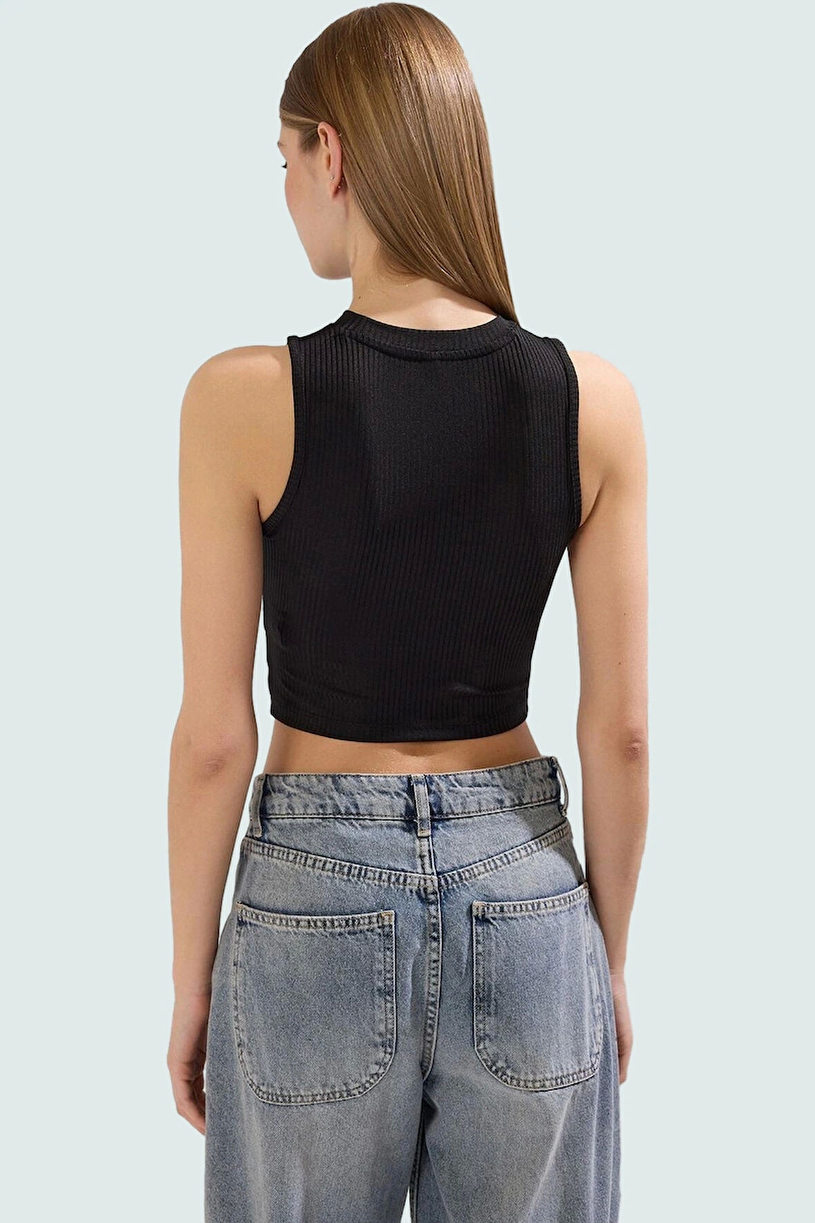 Halter Yaka Animal Desenli Crop Bluz Örme Kumaş Rahat Yazlık Kıyafet Günlük Kullanım İçin