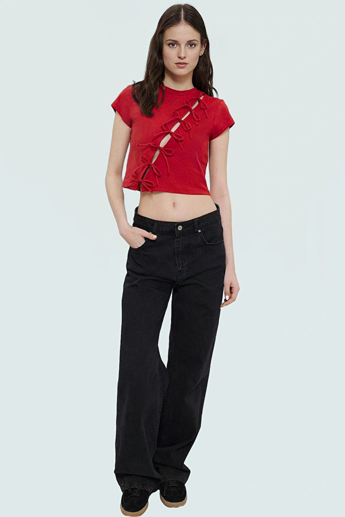 Fitted Bisiklet Yaka Kısa Kollu Likralı Penye Bluz Premium Kalite Kaliteli İşçilik