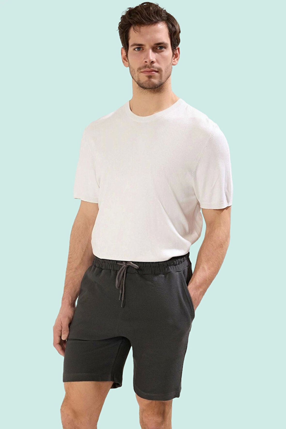 Erkek Modern Jogger Şort Pamuk Nefes Alabilir Günlük Spor Hafta Sonu Yaz Aylarının Vazgeçilmezi