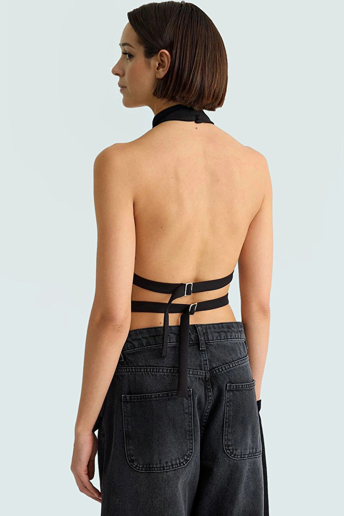 Yazlık Nefes Alan Polyester Elastan Bluz Dik Yaka Fitted Kolsuz Mükemmel Uyum