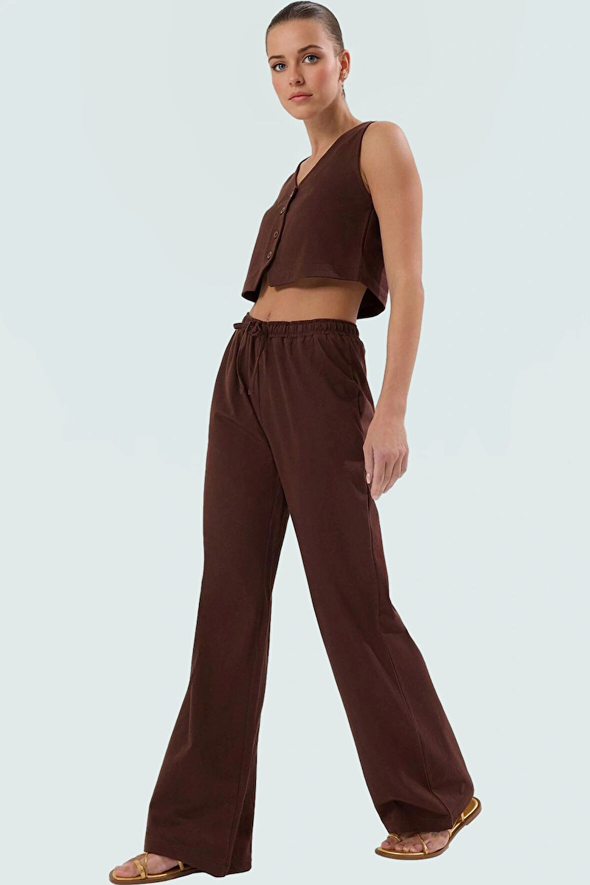 Cool & Comfort Stil Örme Yelekli Pantolon Takım Elbise Günlük Kullanım İçin