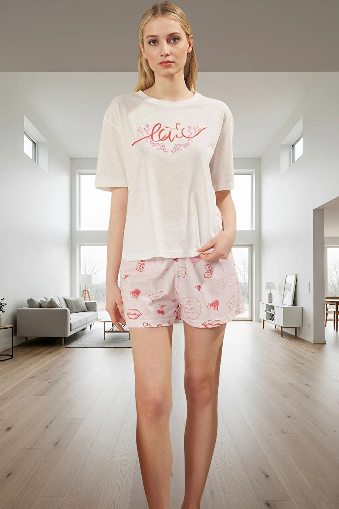 Örme Pijama Takımı Regular Kalıp Nefes Alan Pamuklu Yazlık Şortlu Premium Kalite Profesyonel Görünüm