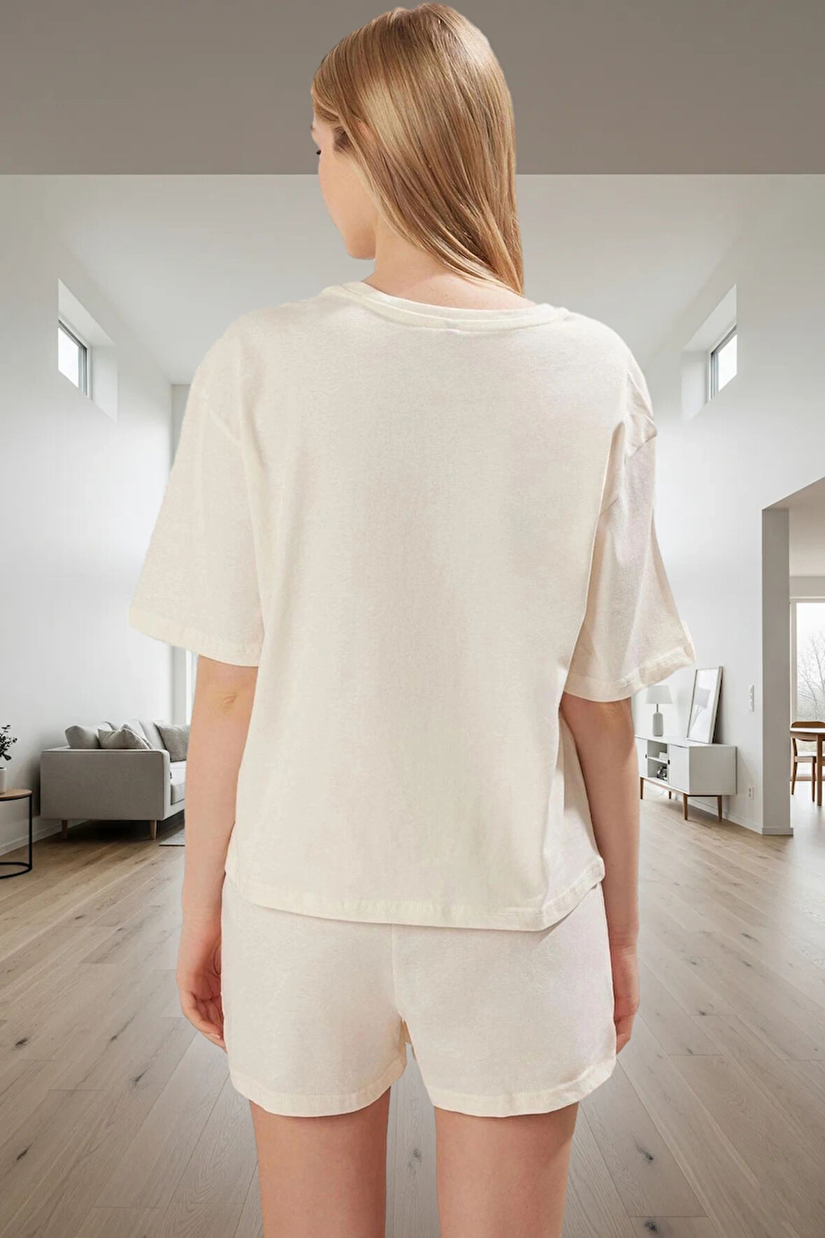 Yazlık %100 Pamuk Pijama Kahve Baskısı Regular Kalıp Yüksek Kalite Rahat Ve Şık