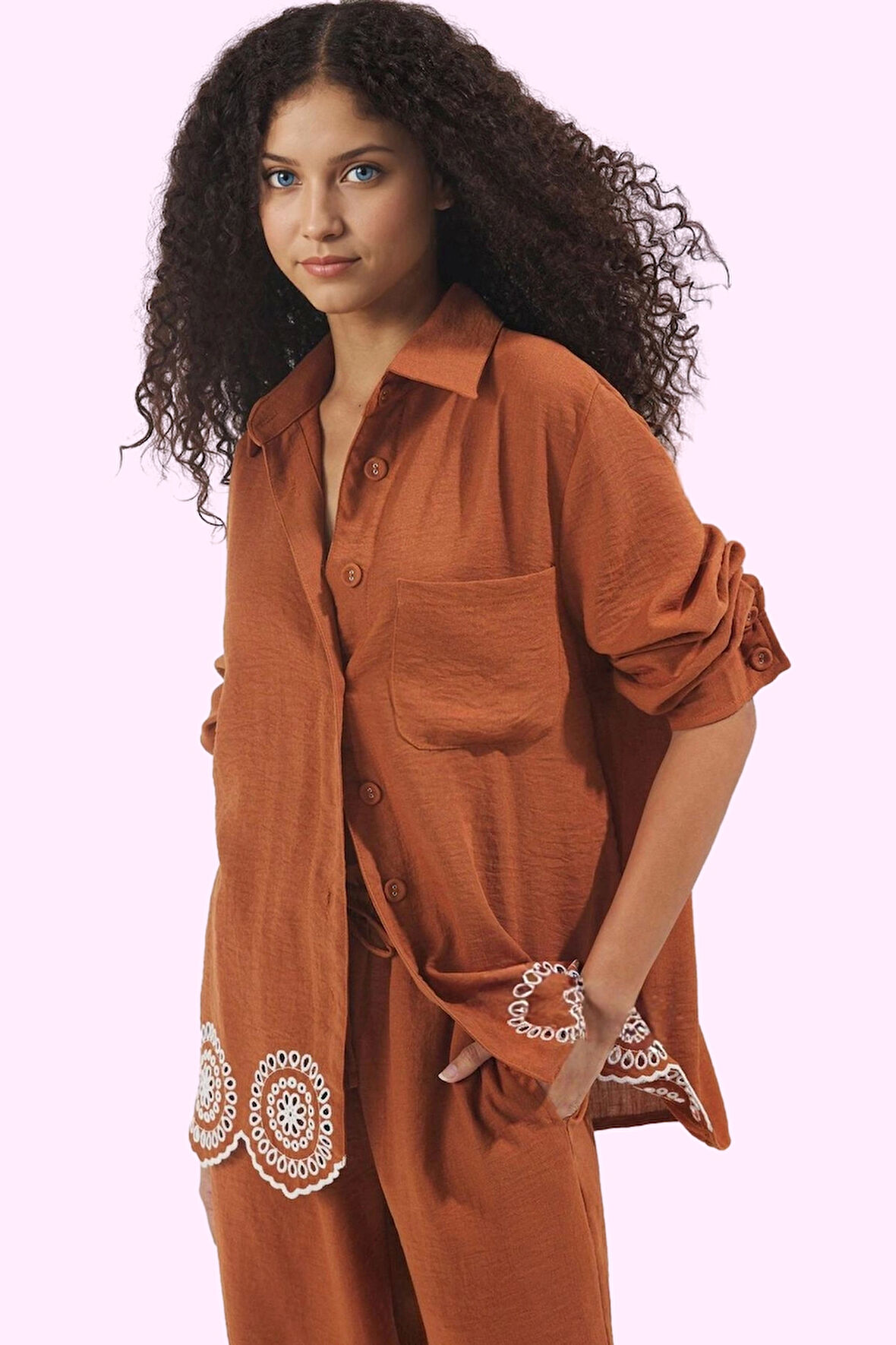 Kadın Yazlık Boru Paça Pantolon Polyester Düz Desenli Rahat Günlük Yaz Aylarının Vazgeçilmezi