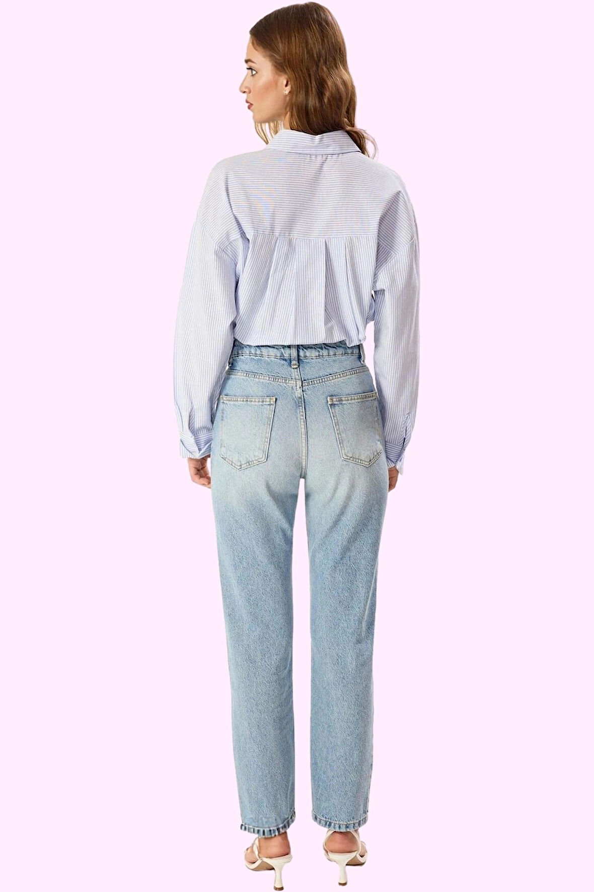 Kadın Denim Straight Jean Pantolon Regular Boy Pamuk Nefes Alabilir Yaz Aylarının Vazgeçilmezi