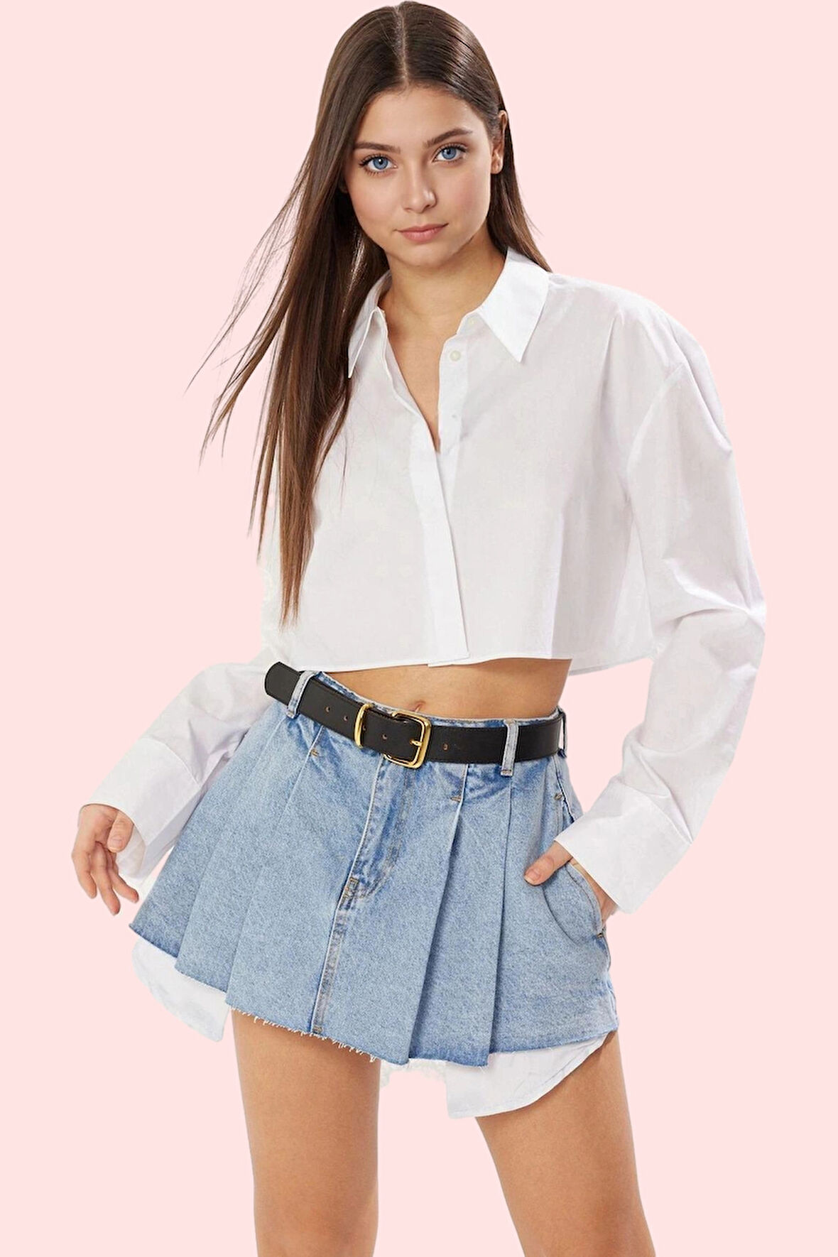 Kadın Slim Fit Denim Şort Etek Pamuk Geniş Paça Günlük Hafta Sonu Yaz Aylarının Vazgeçilmezi