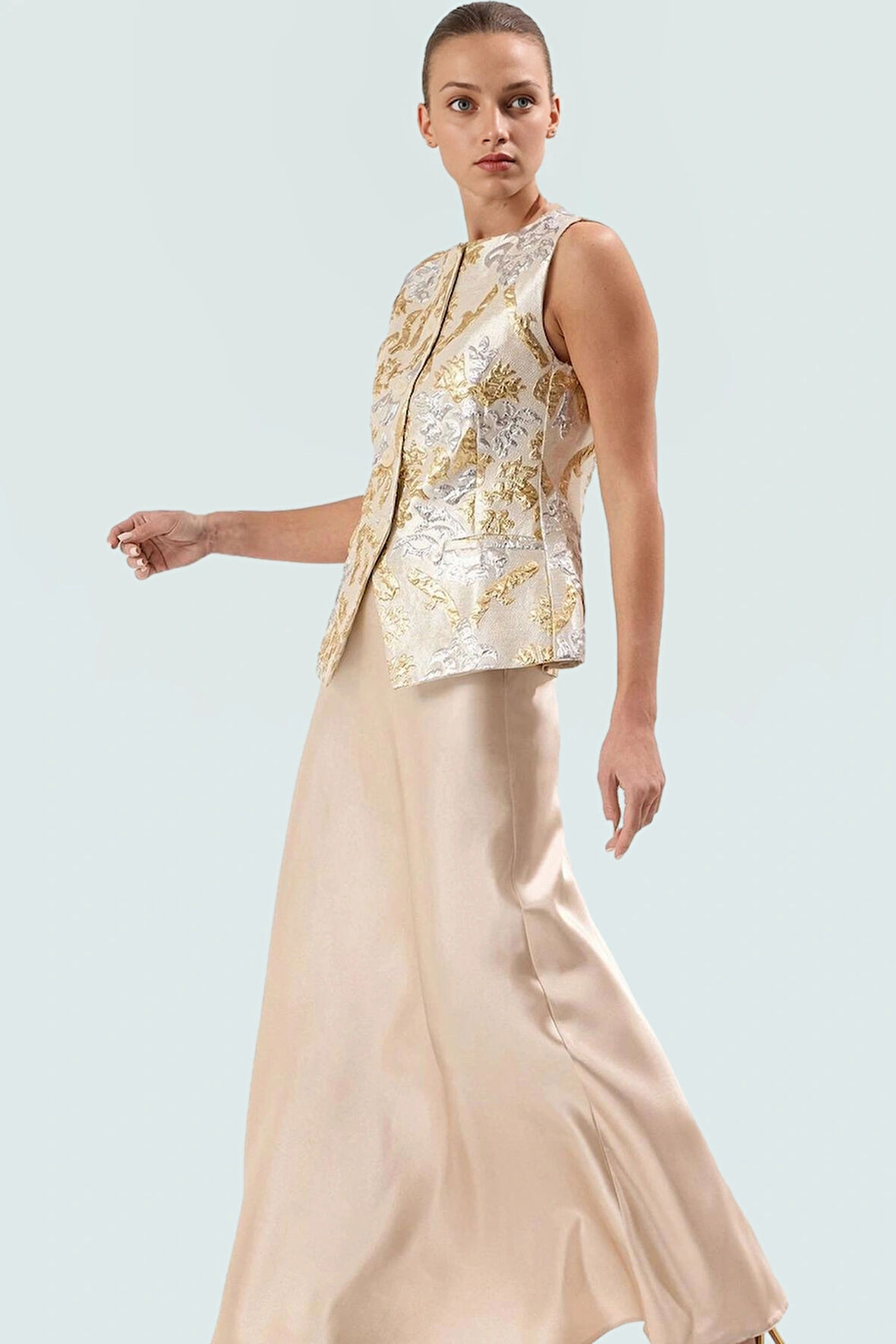 Regular Boy Alt Üst Takım Polyester Jakarlı Etnik Desen Fitted Şık Görünüm