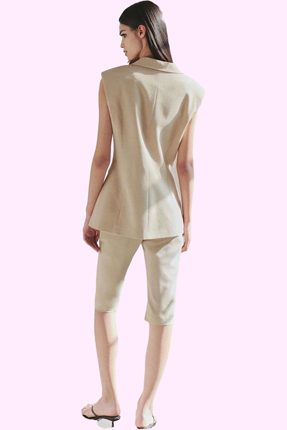 Kadın Dar Paça Kapri Pantolon Casual Stil Polyester Yazlık Günlük Kullanım Kaliteli Malzeme