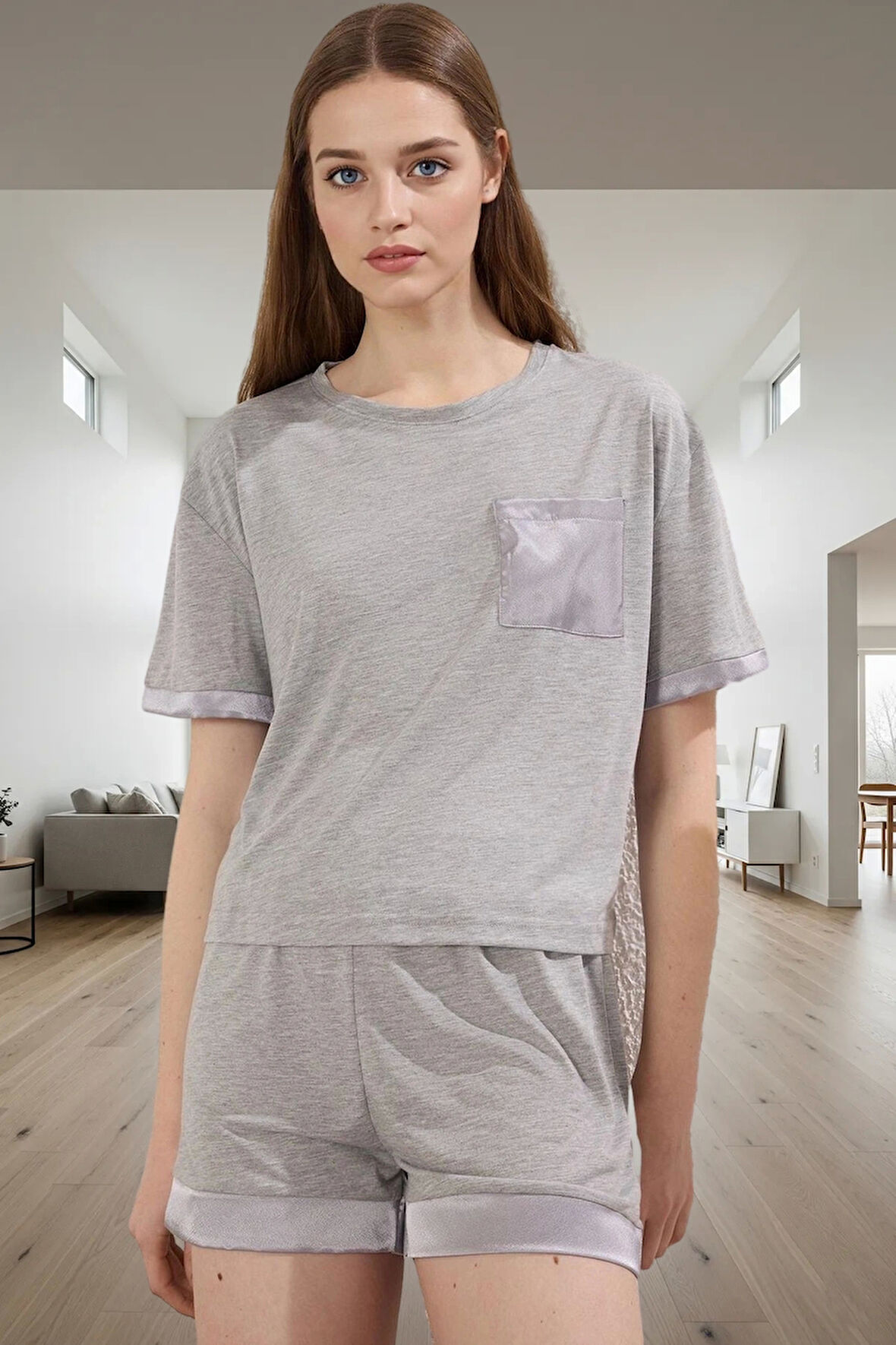 Yazlık Örme Pijama Takımı; Nefes Alan Viskoz Kumaş Premium Kalite Dayanıklı Malzeme Şık Görünüm