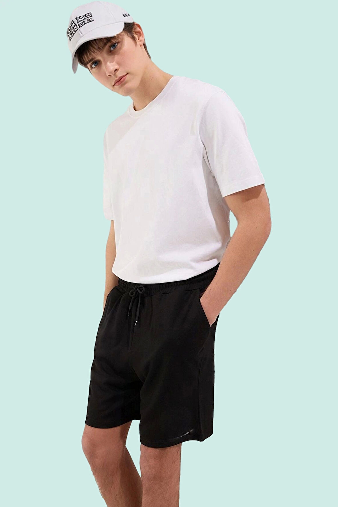 Erkek Spor Şort Casual Tasarım London Etiketli Pike Dokuma Kısa Boy Yaz Aylarının Vazgeçilmezi