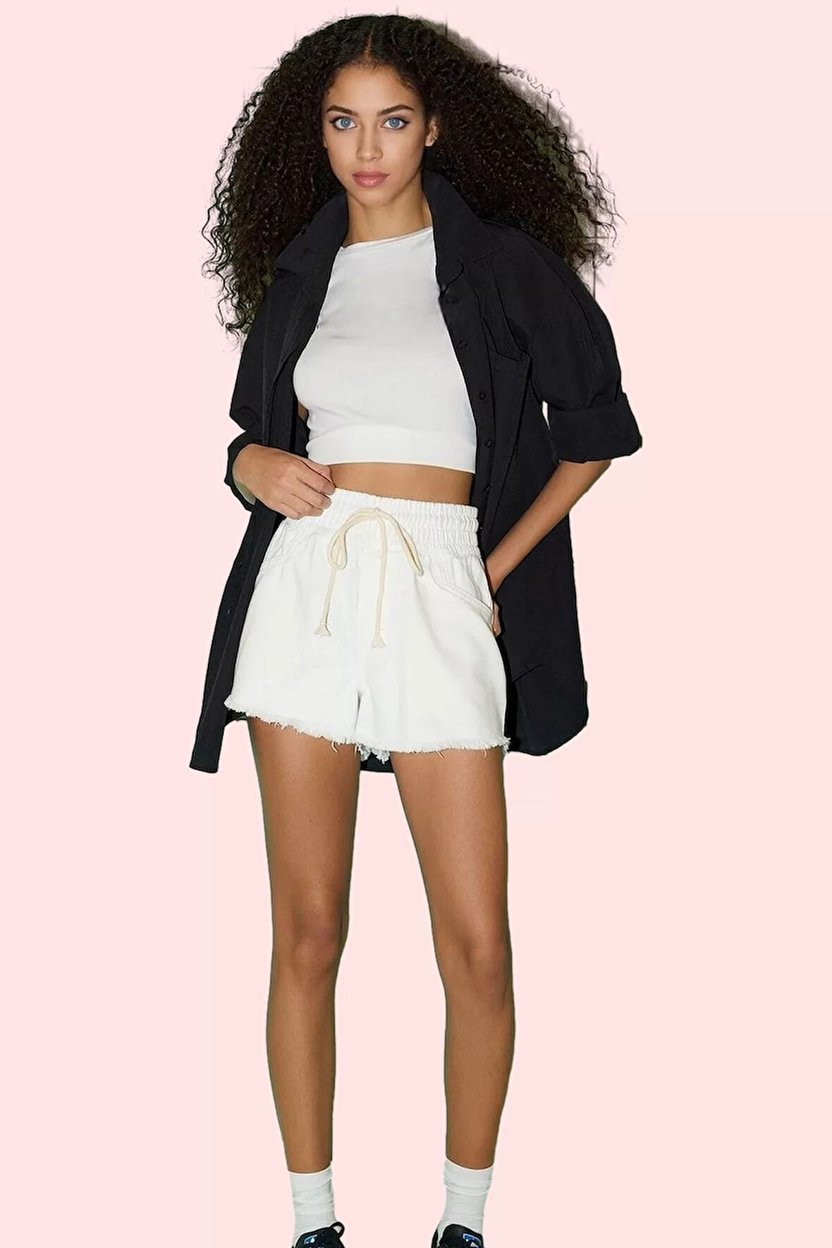 Kadın Pamuk Denim Şort City Short Kalıp Yüksek Bel Yazlık Günlük Yaz Aylarının Vazgeçilmezi