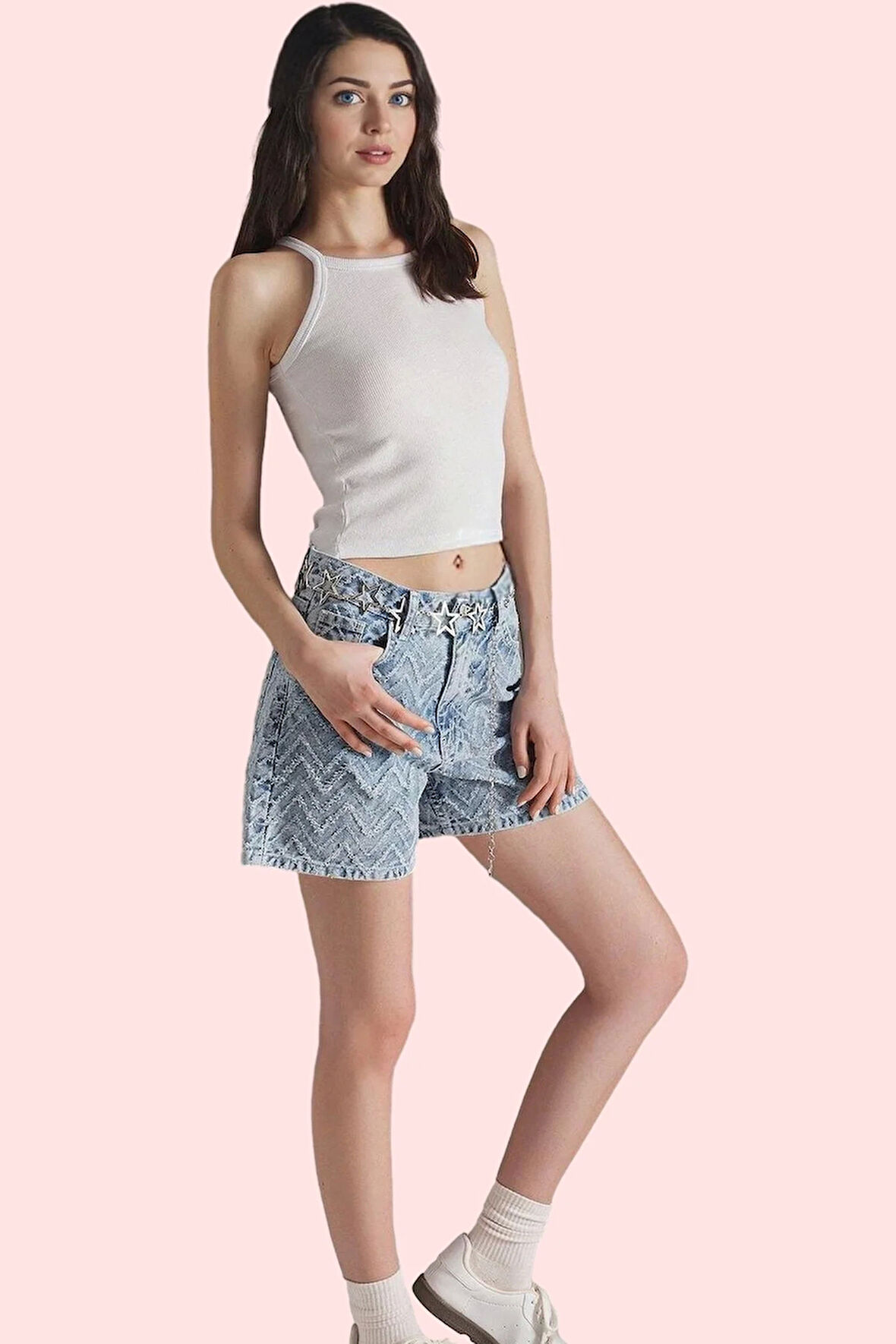 Kadın Denim Şort Pamuk Yaz Günlük Kısa City Short Geniş Paça Hafta Sonu Stilin Buluştuğu Yer