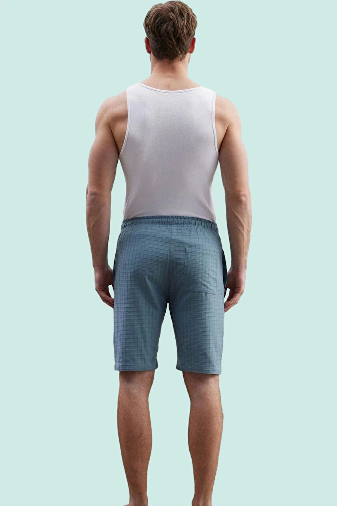 Erkek Kısa Boy Pamuklu Boru Paça Şort Dokulu Kumaş Günlük Kullanım Yaz Aylarının Vazgeçilmezi